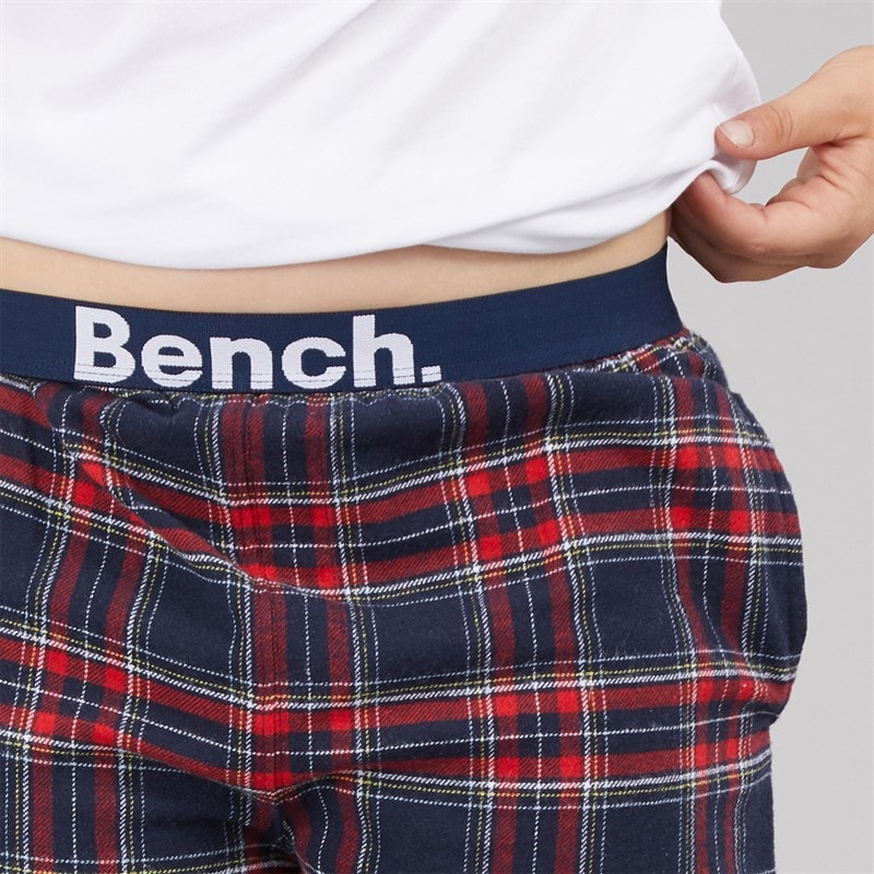 Bench Flanelowe spodnie dresowe dla chłopca kolor granatowy/czerwony/biały/żółty w kratę – zdjęcie  3