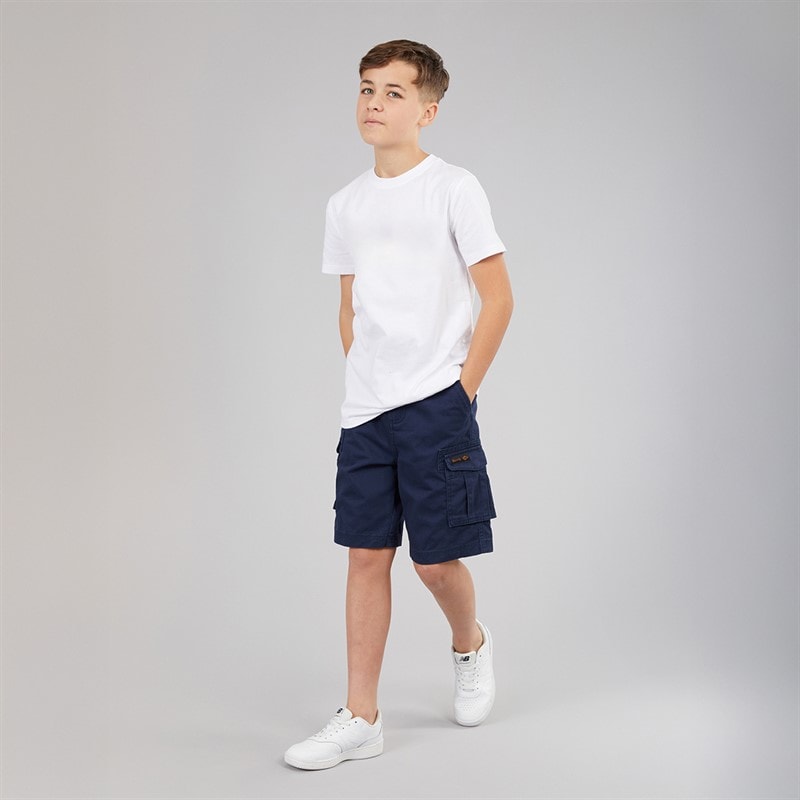 Bench Jongens Noahs Twill Cargo Shorts Marineblauw - Afbeelding 4