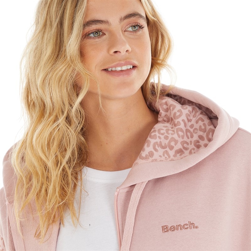 Bench Sweat à Capuche zippé Liney Femme Rose Poussière Clair - Image 3