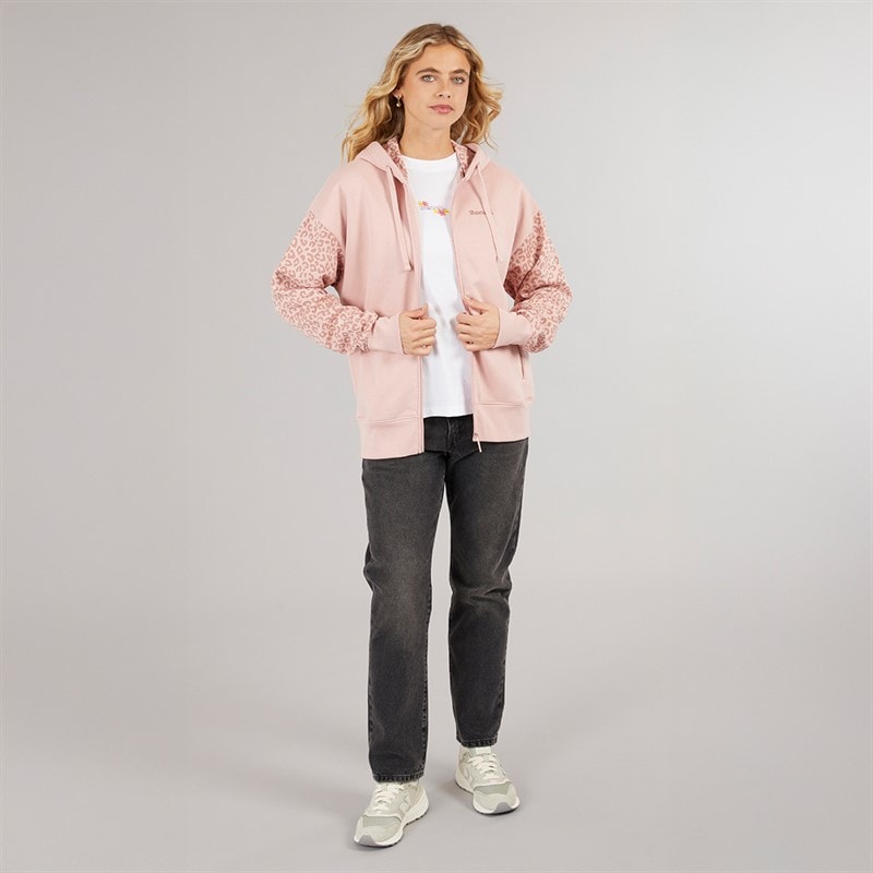Bench Sweat à Capuche zippé Liney Femme Rose Poussière Clair - Image 4
