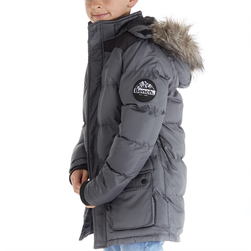 Bench Jongens Axel Gevoerd Parka Staalgrijs - Afbeelding 3