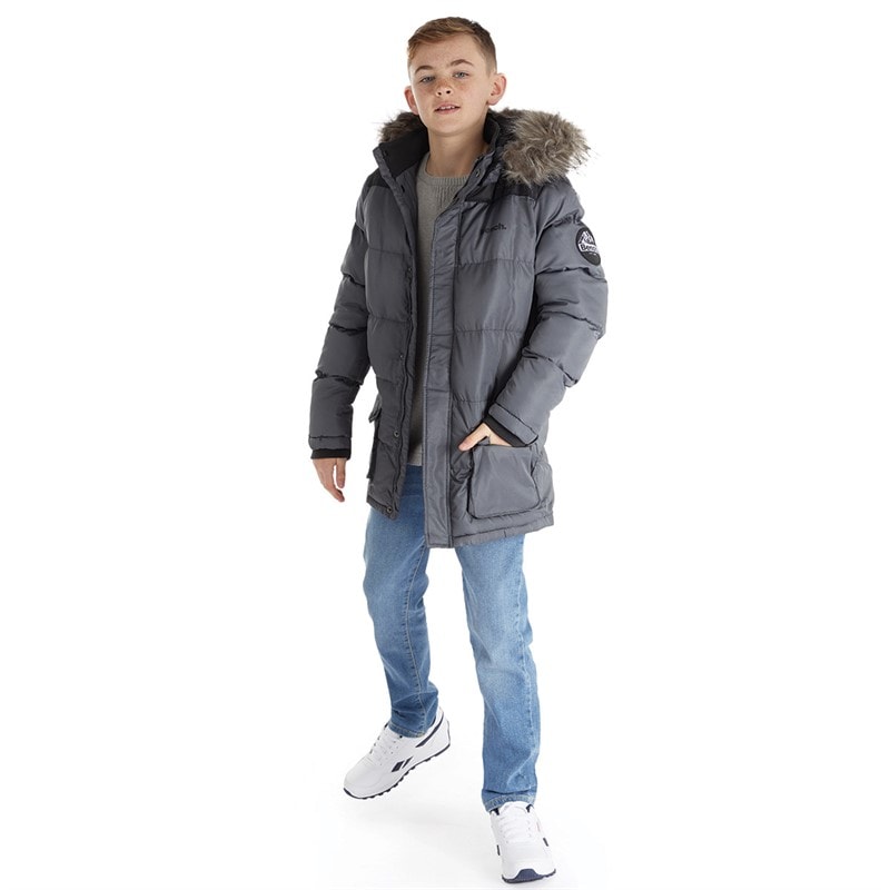 Bench Jongens Axel Gevoerd Parka Staalgrijs - Afbeelding 4