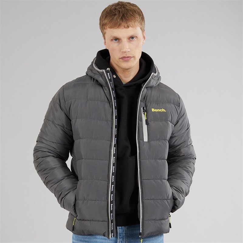 Bench Heren Gaudino Kapuzen-Steppjacke Dunkelgrau - Afbeelding 1
