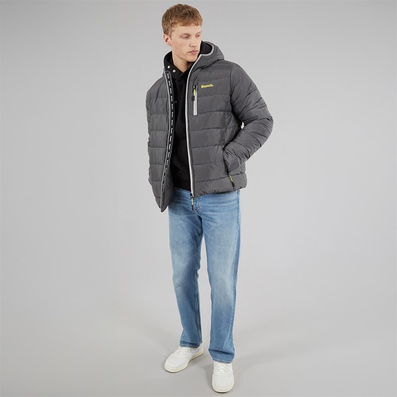 Bench Heren Gaudino Kapuzen-Steppjacke Dunkelgrau - Afbeelding 4