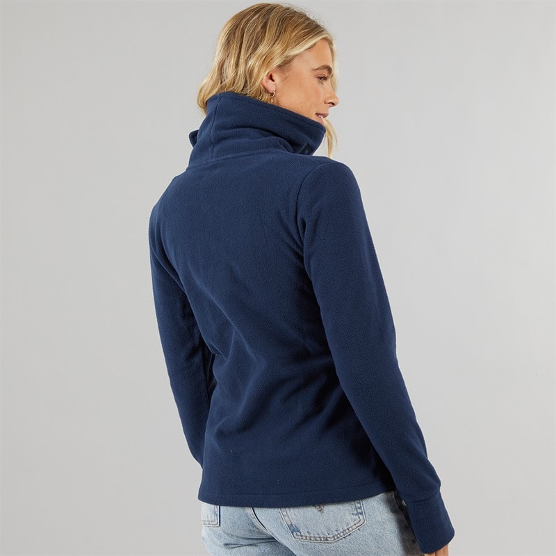 Bench Damen Funnel Microfleece Trainingsjacke Marineblau - Bild 2