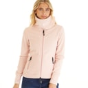 Bench Dames Funnel Microfleece Trainingsjack Roze