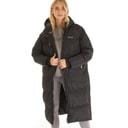 Bench Damen Dans Lange Kapuzen Jacke Schwarz