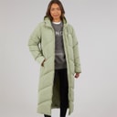 Bench Damen Eloraina Langer Kapuzen-Steppmantel Hell Khaki