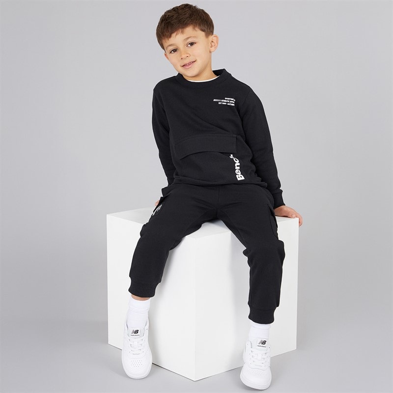 Bench Set met Sweatshirt en Joggingbroek Jongens Zwart - Afbeelding 4
