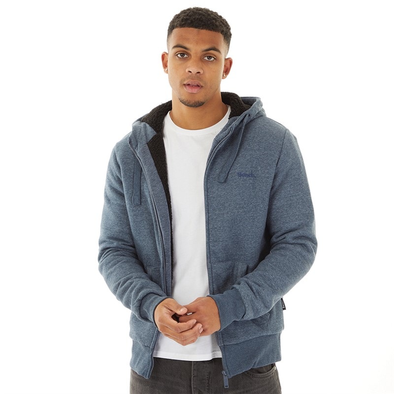 Bench Sweat à Capuche Baraz Homme Marine Chiné
