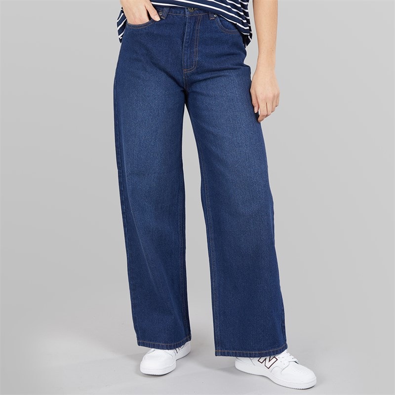 Bench Dames Maxina Wide Leg Jeans Donkerblauw