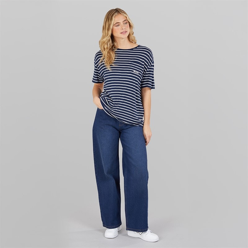 Bench Dames Maxina Wide Leg Jeans Donkerblauw - Afbeelding 4