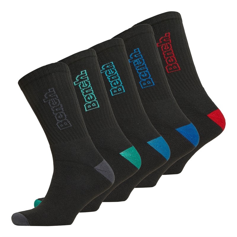 Bench Herren Atlas Zehn Pack Gepolsterte Crew Socken Schwarz/Multi - Bild 2