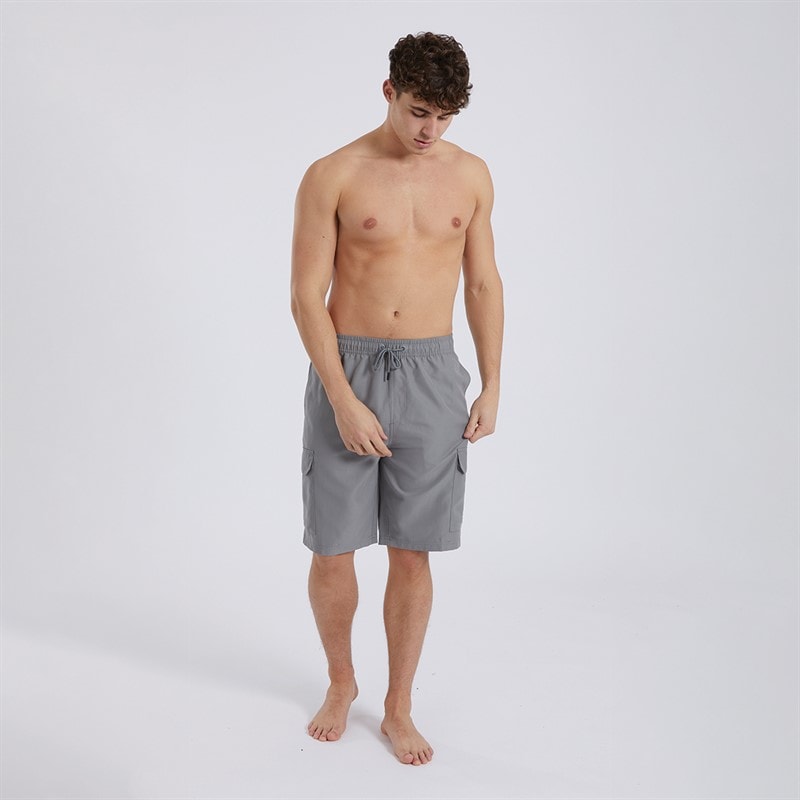 Bench Short de bain cargo en challis Gris Acier homme - Image 4