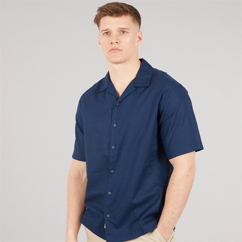 Bench Heren Auxin Overhemden met korte mouwen Blauw - Afbeelding 1
