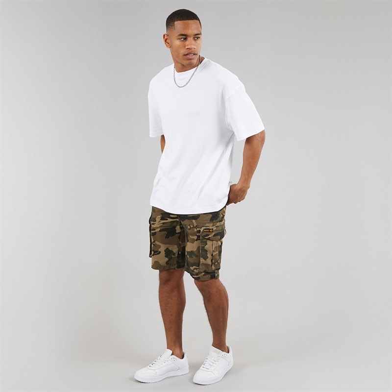 Bench Heren Noahs Cargo Shorts Khaki Camo - Afbeelding 4