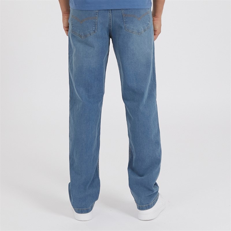 Bench Jeans Heren Jeffers Loose Fit Mid Blue Wash - Afbeelding 2