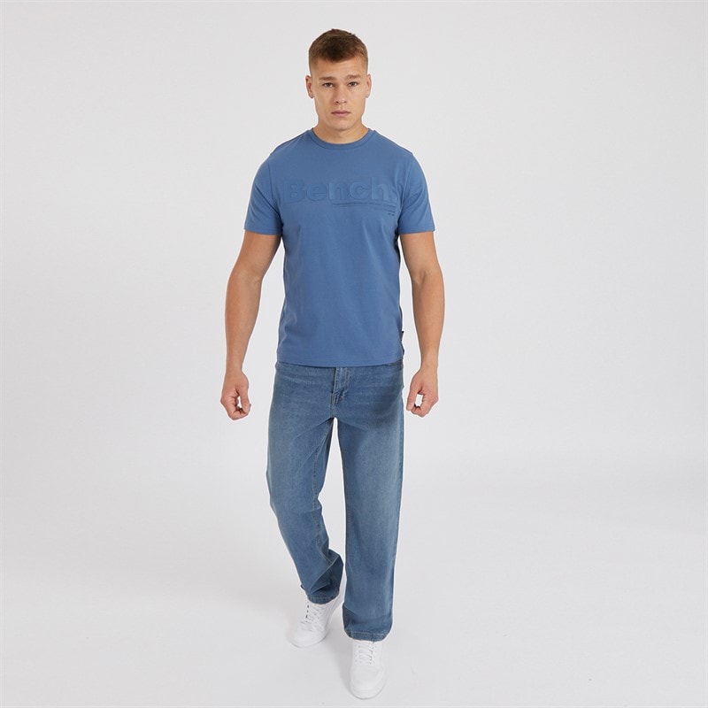 Bench Jeans Heren Jeffers Loose Fit Mid Blue Wash - Afbeelding 4