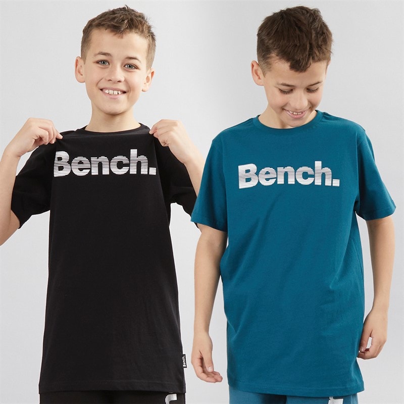Bench Jongens Trinti T-shirts Set van 2 Teal/Zwart