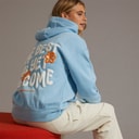 Bench Hoodie Italia Dames Helderblauw