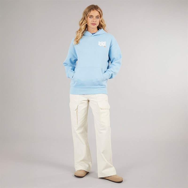 Bench Hoodie Italia Dames Helderblauw - Afbeelding 4