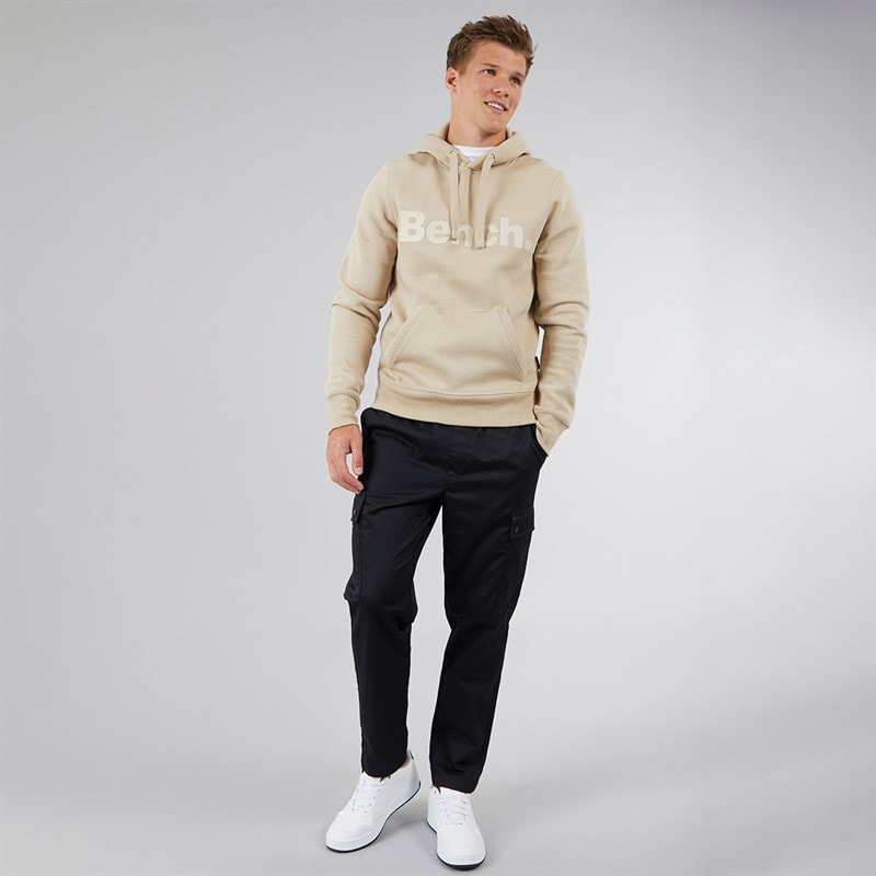 Bench Heren Probert Tonal Logo Hoodie Stone - Afbeelding 3