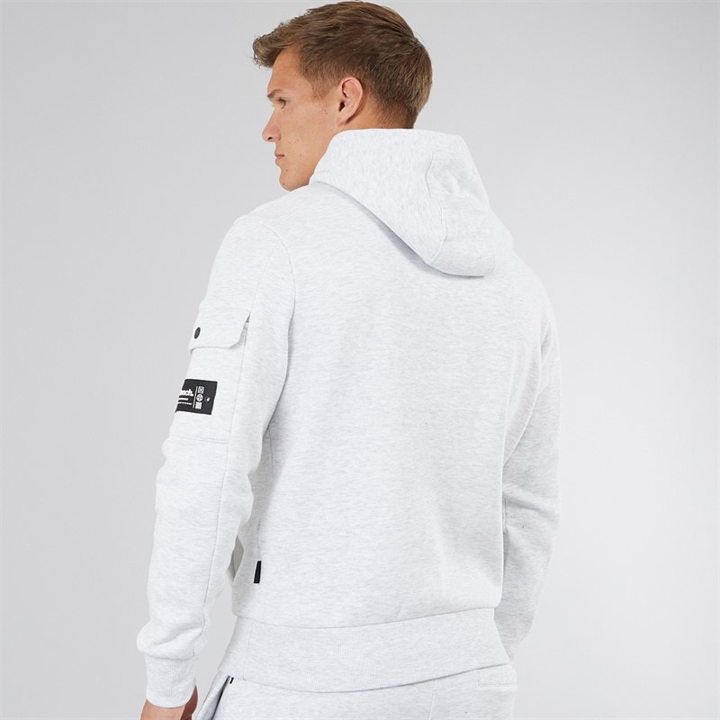 Bench Heren Dimora Utility Hoodie Licht Grijs Marl - Afbeelding 2