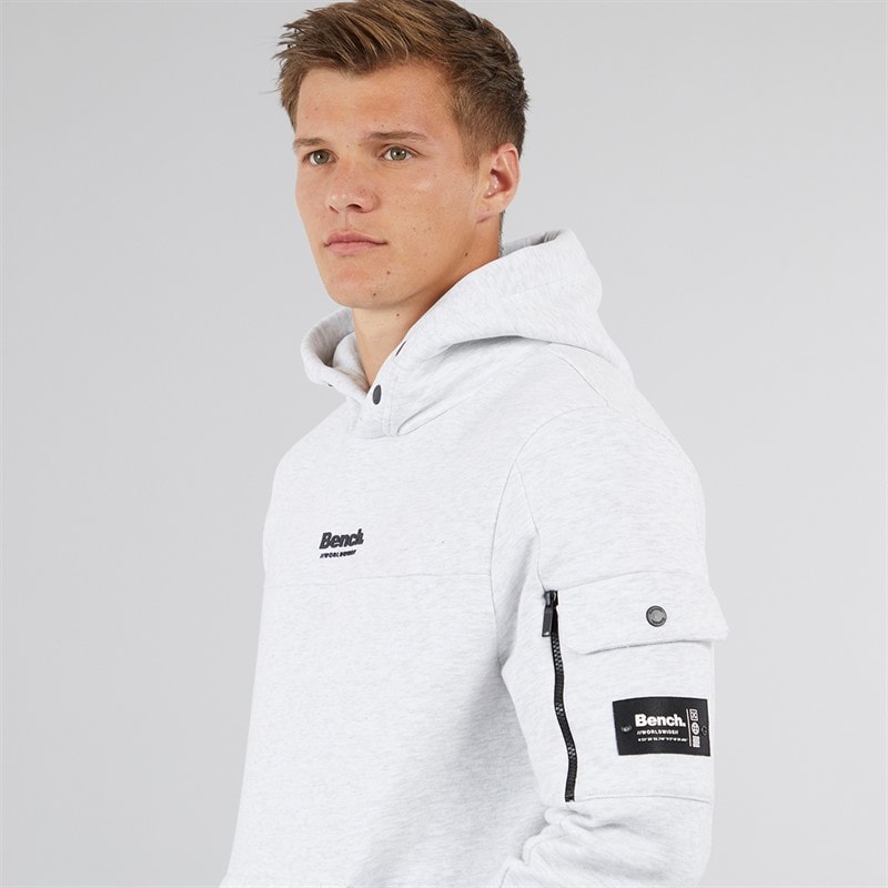 Bench Heren Dimora Utility Hoodie Licht Grijs Marl - Afbeelding 3