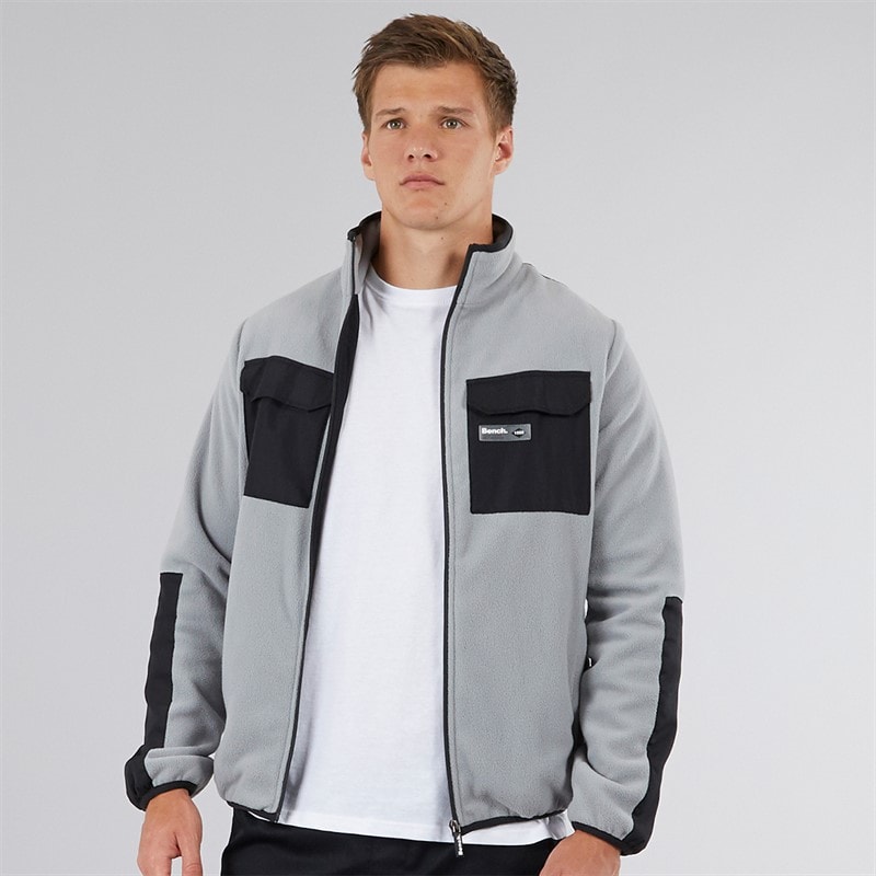Bench Heren Anders Trechter Nek Fleece Circulair Grijs - Afbeelding 1