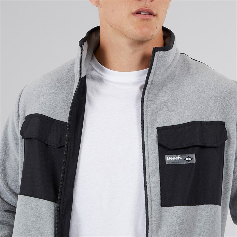 Bench Heren Anders Trechter Nek Fleece Circulair Grijs - Afbeelding 3