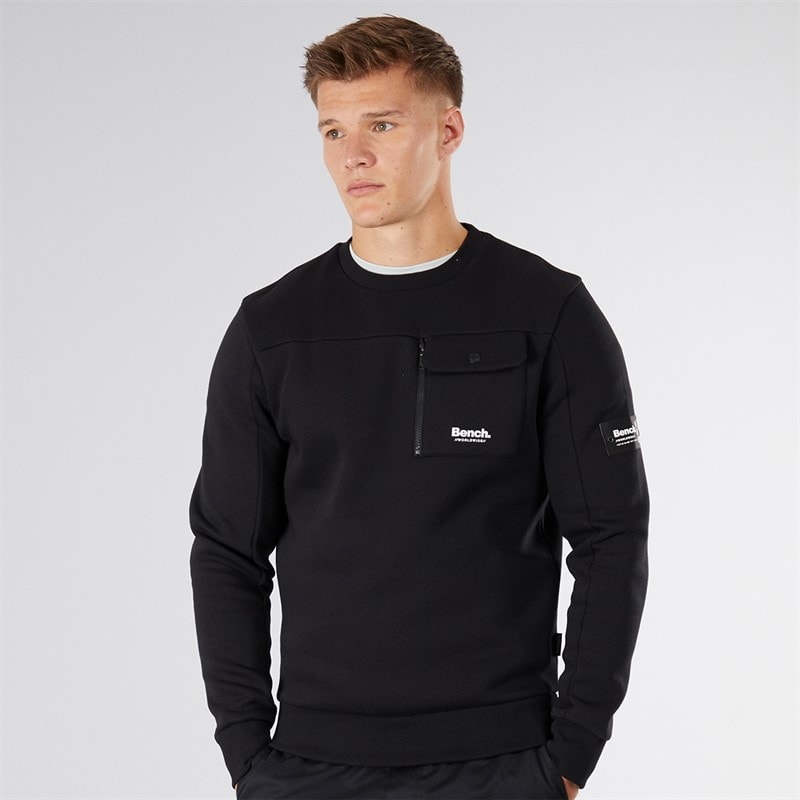 Bench Heren Rissio Utility Sweatshirt Zwart