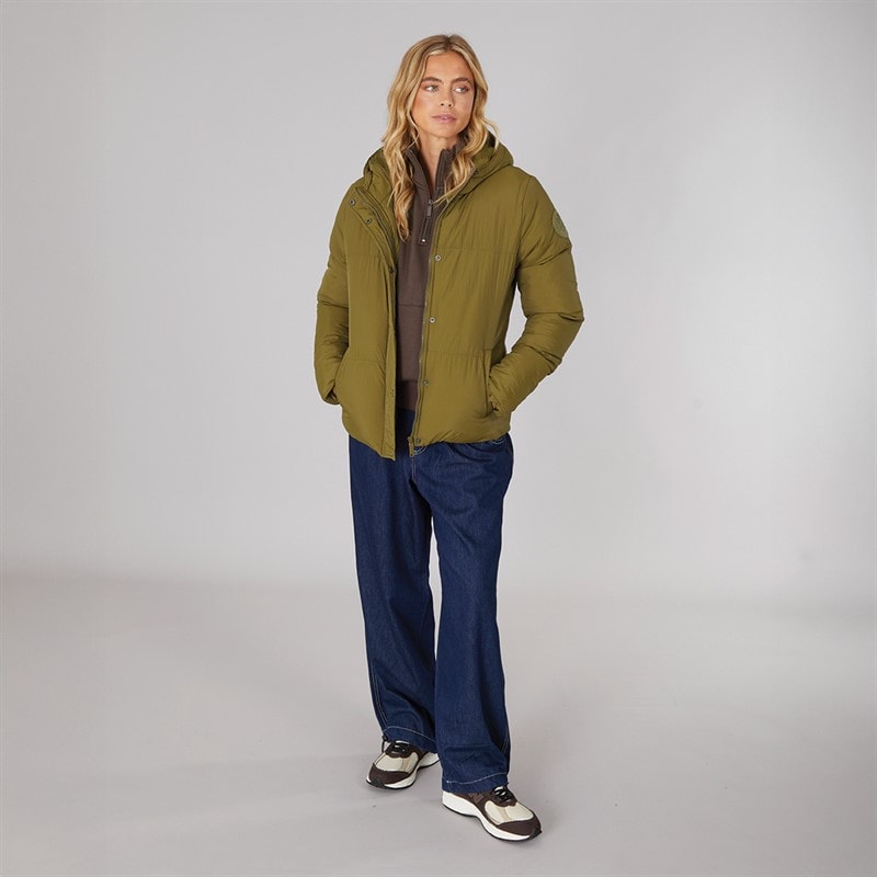 Bench Veste Courte Rembourrée Willah Femme Olive Foncé - Image 4