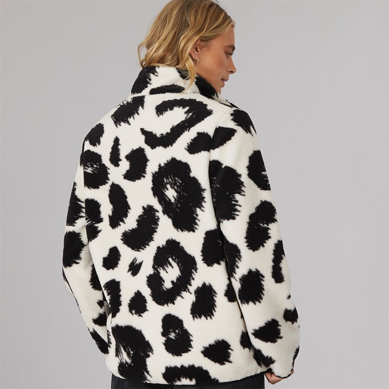 Bench Damen Gorla Borg Fleece Winter Weiss / Schwarz Leopard - Bild 2