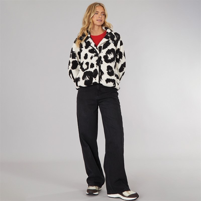 Bench Damen Gorla Borg Fleece Winter Weiss / Schwarz Leopard - Bild 4