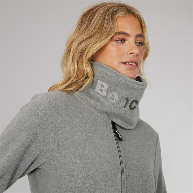 Bench Dames Trechter Microfleece Trainingsjack Grafiet Grijs - Afbeelding 3