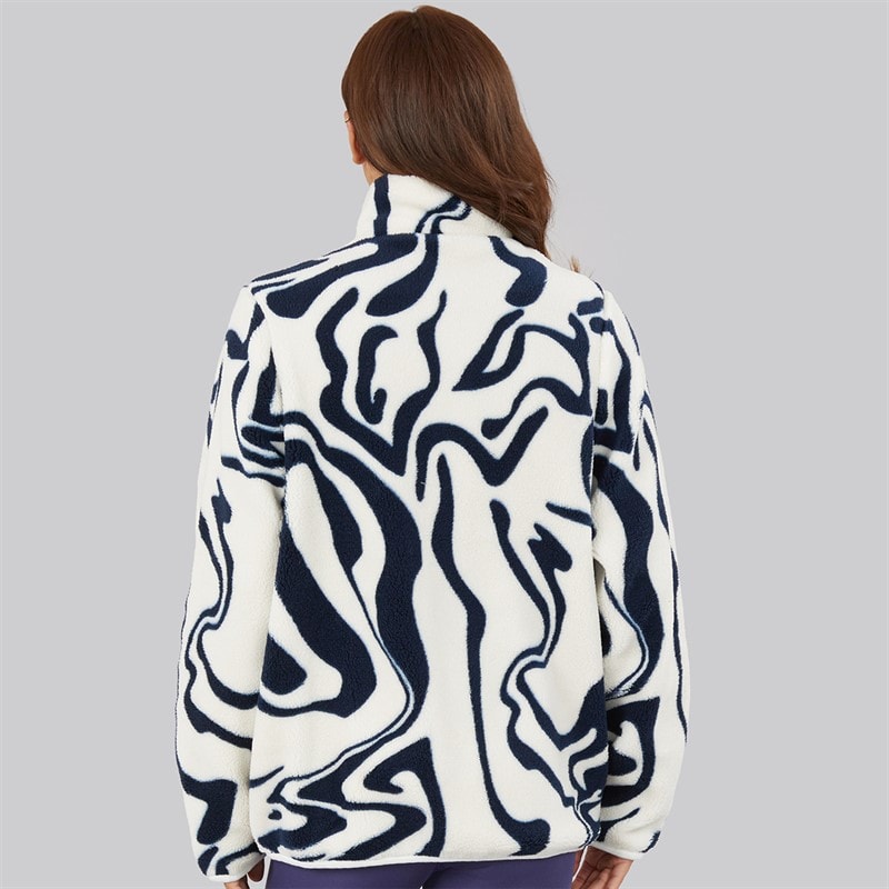 Bench Dames Gorla Borg Fleece Winter wit / Navy Swirl - Afbeelding 2