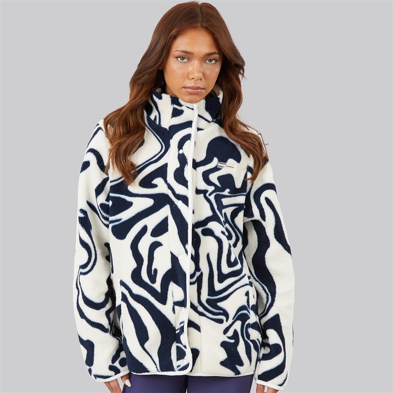 Bench Dames Gorla Borg Fleece Winter wit / Navy Swirl - Afbeelding 3