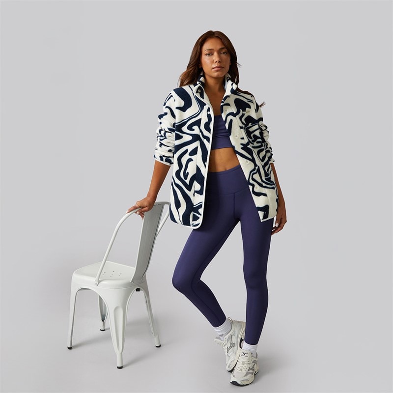 Bench Dames Gorla Borg Fleece Winter wit / Navy Swirl - Afbeelding 4