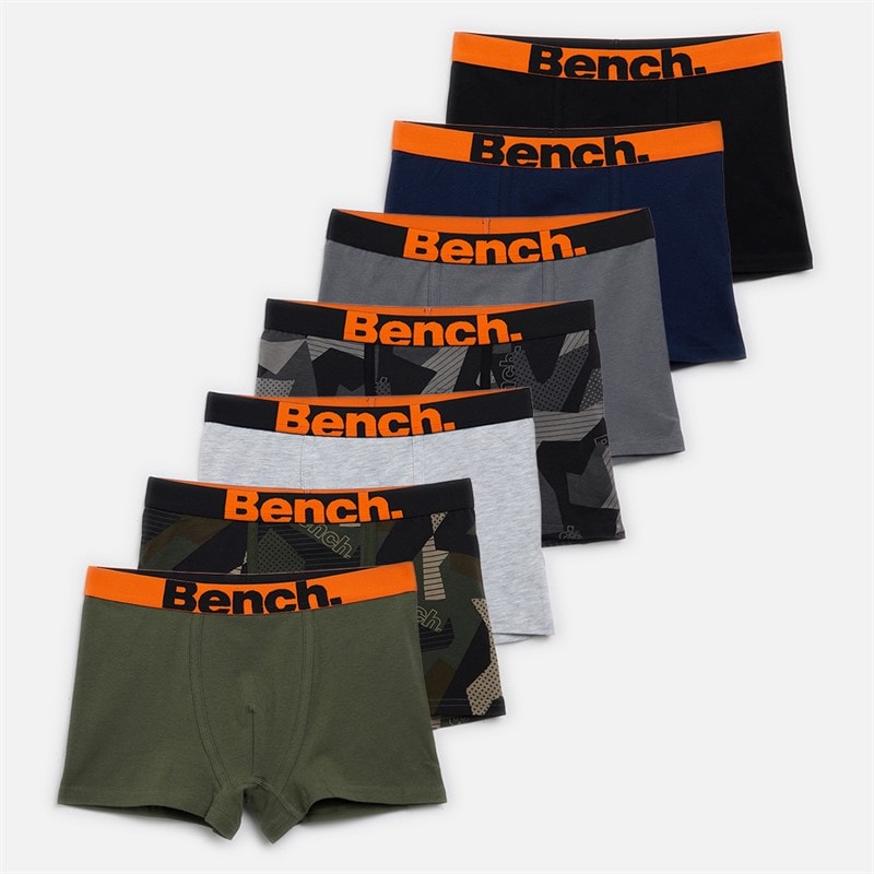 Bench Jongens Elcamo Set van 7 Boxers Digi Camo/​Zwart/​Grijs Gemêleerd/Marineblauw/Digi Camo Grijs/Kaki/Staal Grijs - Afbeelding 1