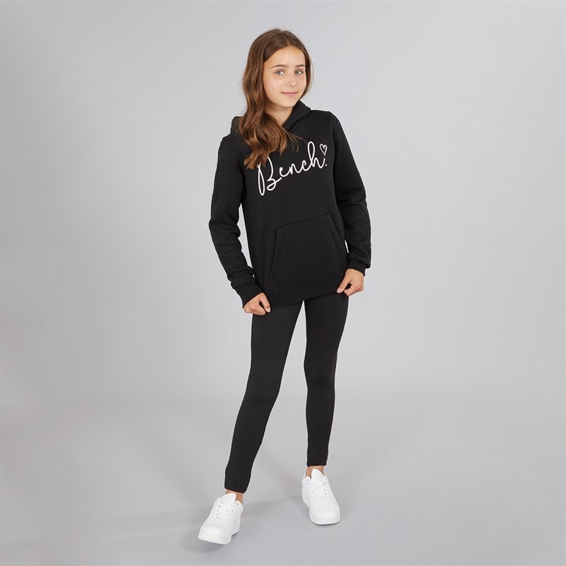 Bench Bluza z kapturem dla dziewczynki kolor czarny – zdjęcie  4