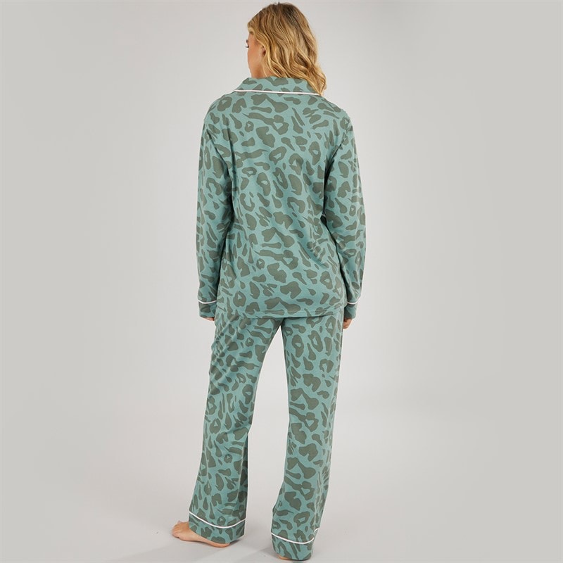 Bench Dames Korda Pyjama Donker Salie Luipaard - Afbeelding 2