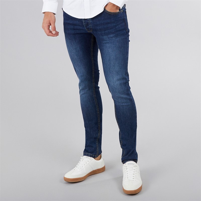 Bench Heren Ralemo Skinny Jeans Darkwash - Afbeelding 1