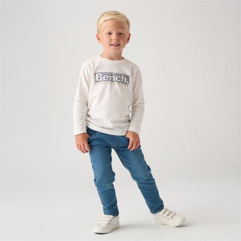 Bench Jongens Bonded Shacket T-shirt En Jeans Set Navy - Afbeelding 3