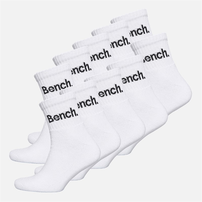 Bench Heren Gregson Tiental Kussentjes Kwart Crew Sokken Wit - Afbeelding 1