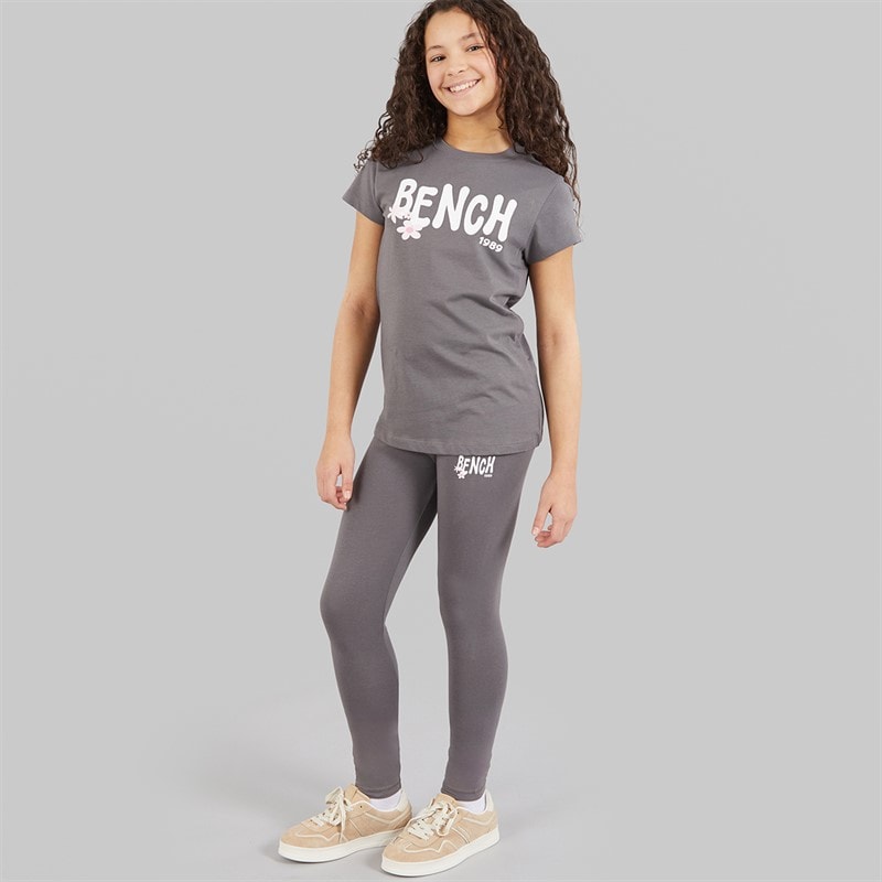 Bench Meisjes Wibsy T-shirt En Legging Set Charcoal