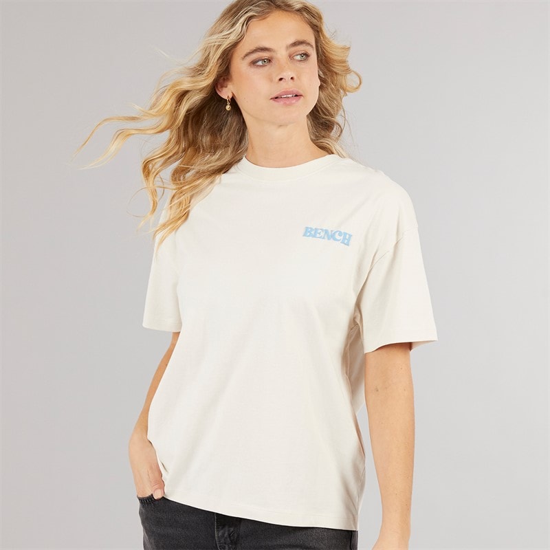 Bench Dames Dernia T-shirt Off White - Afbeelding 2
