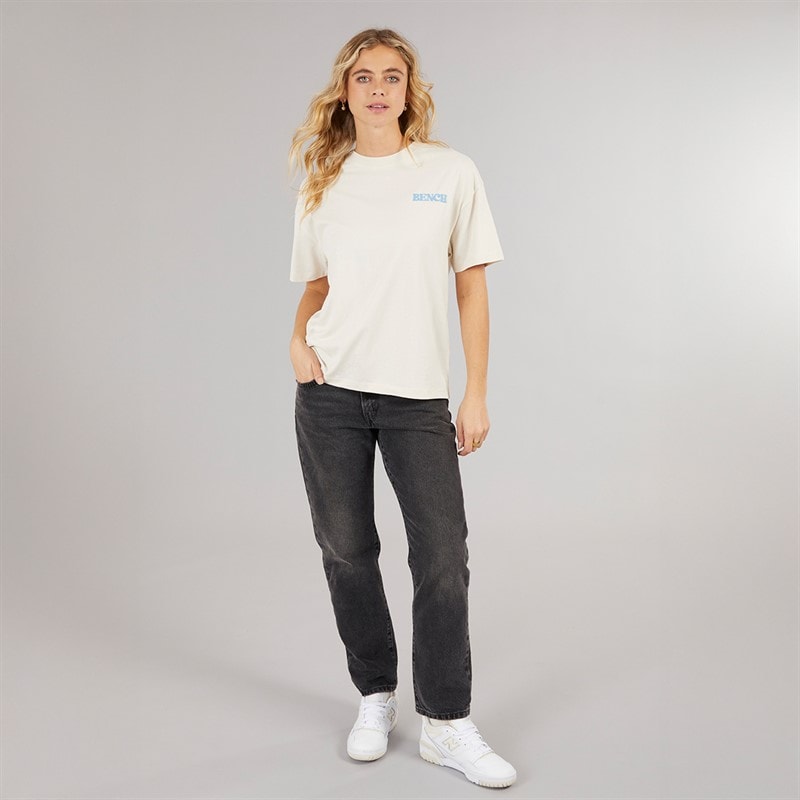 Bench Dames Dernia T-shirt Off White - Afbeelding 4