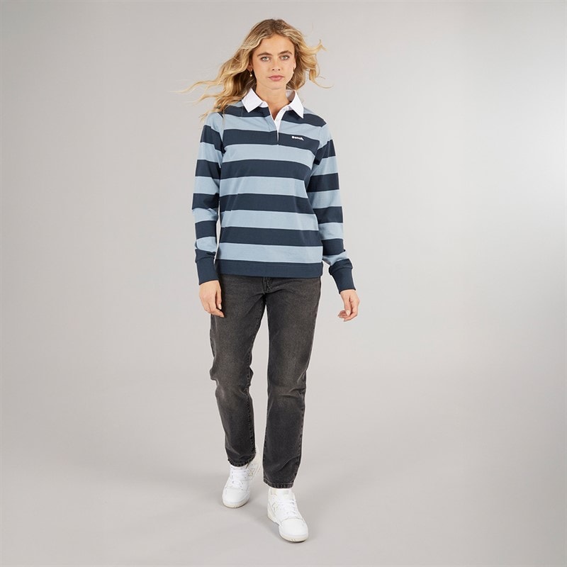 Bench Chemise de rugby Wendren Femme Bleu Marine/Bleu poudre Navy / Dusky Blue - Image 4