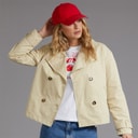 Bench Damen Hüftlange Trenchcoat Beige