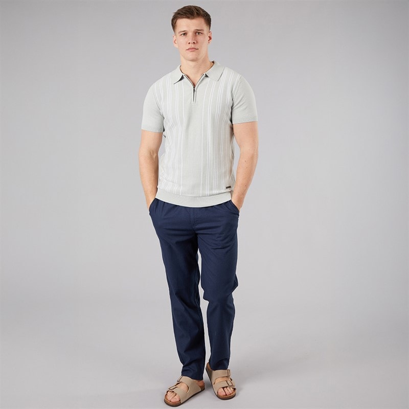 Bench Spodnie lniane Semand dla niego kolor Navy – zdjęcie  3